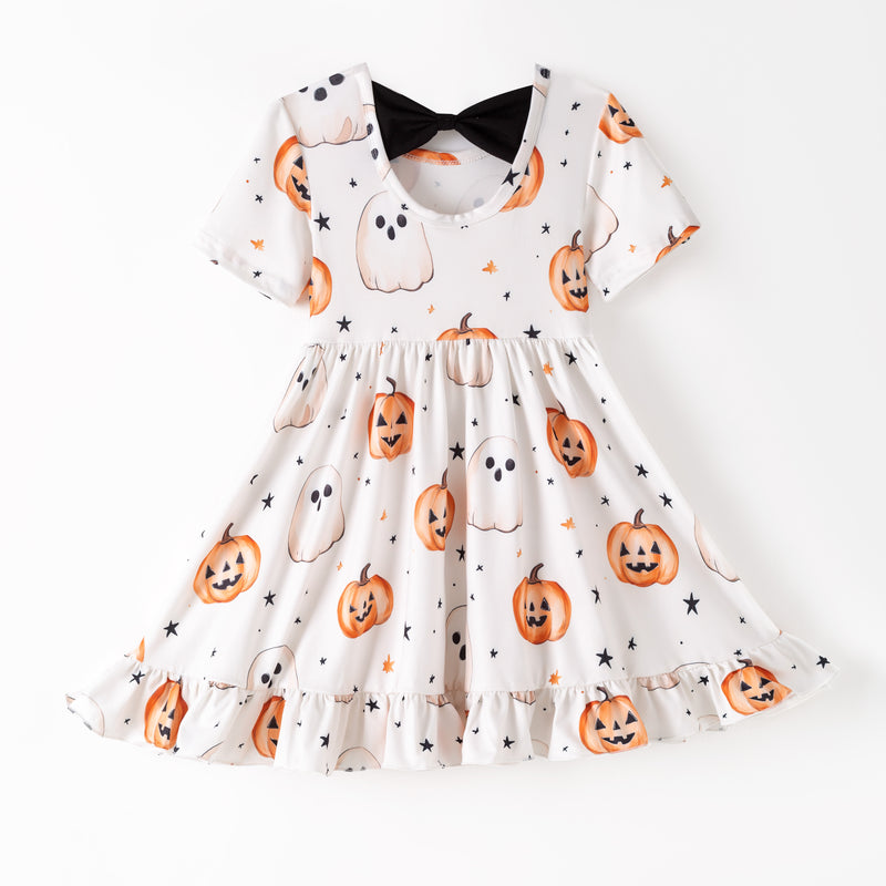 GHOST & PUMPKIN BACKBOW DRESS - Halloween2025