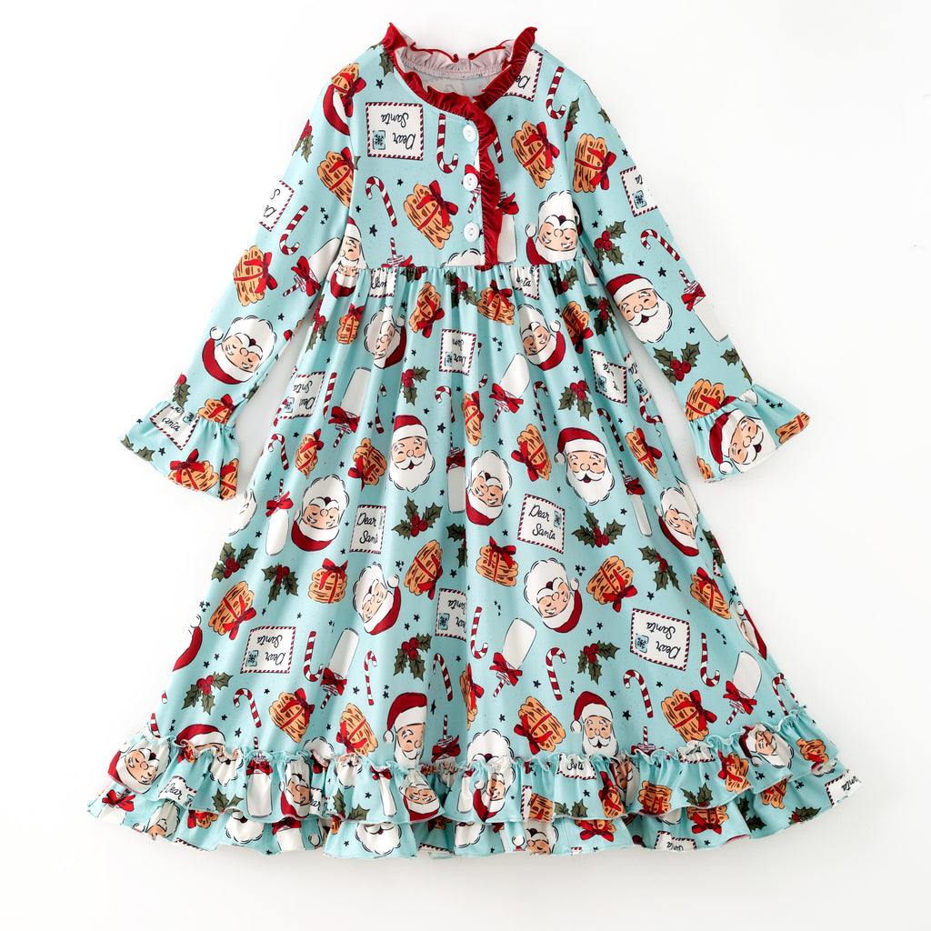 DEAR SANTA NIGHTGOWN - BLUE - Christmas2025