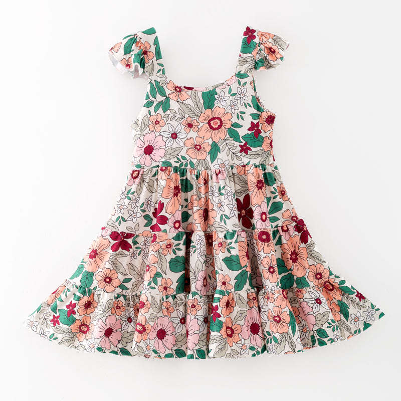 CHRIATMAS FLORALS TIER DRESS - Christmas2025