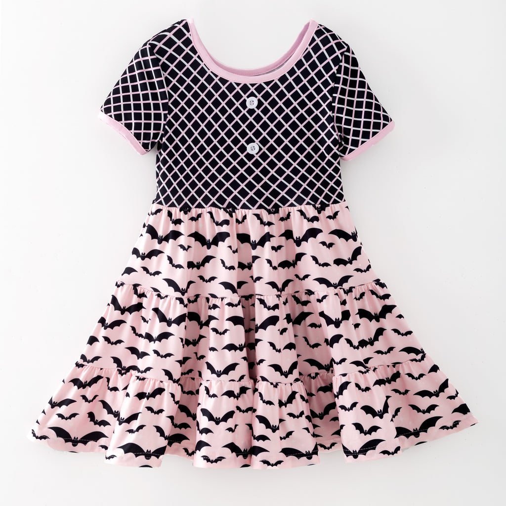 BATS TIERS DRESS - PINK  Halloween2025