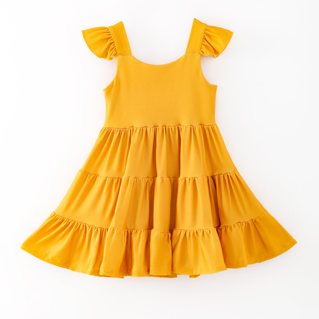 FALL TIER DRESS - MUSTARD - Fall2025