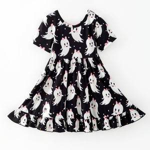 CUTE GHOST BACK BOW DRESS - Halloween2025