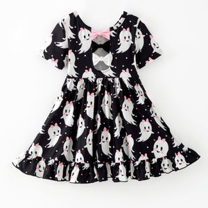 CUTE GHOST BACK BOW DRESS - Halloween2025