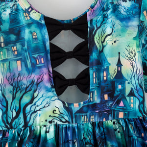 HAUNTED HOUSE BACK BOW DRESS - Halloween2025