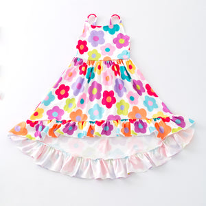 SPRING FLOWERS HI LO DRESS