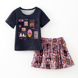SPOOKY GHOST TOP & SKORT SET - Halloween2025