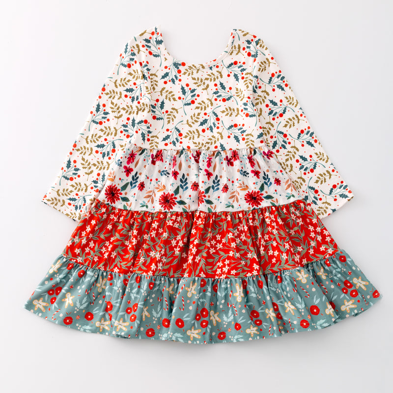 CHRISTMAS FLORAL LAYER DRESS - Christmas2025