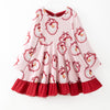 SANTA FRAME BACK BOW TWIRL DRESS - Christmas2025