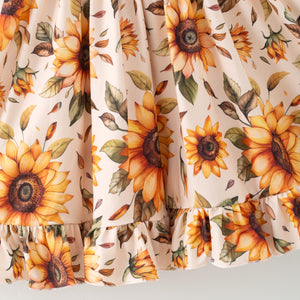 SUNFLOWER BACK BOW DRESS - Fall2025