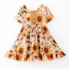 SUNFLOWER BACK BOW DRESS - Fall2025