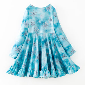 SNOWFLAKE RUFFLE DRESS - Christmas2025