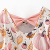 PINK PUMPKIN BACK BOW BACK DRESS - Fall2025