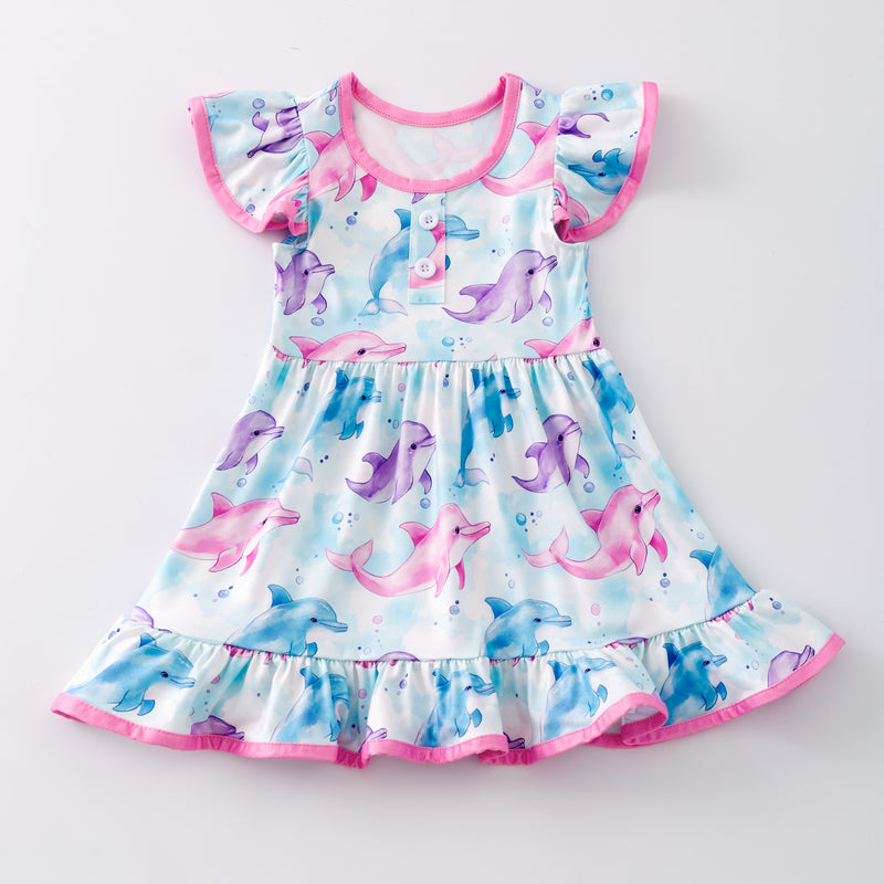 DOLPHIN BUTTON DRESS