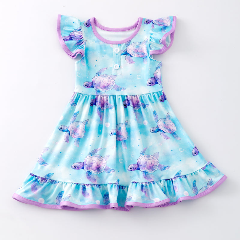 TURTLE BUTTON DRESS