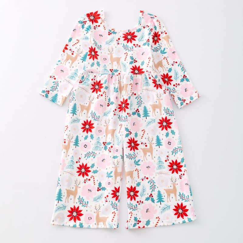 CHRISTMAS FLORAL JUMPSUIT   - Christmas2025