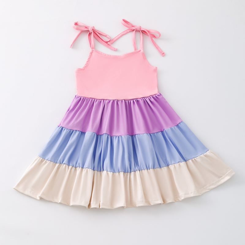 SUMMER TIER TANK DRESS -PINK/PURPLE