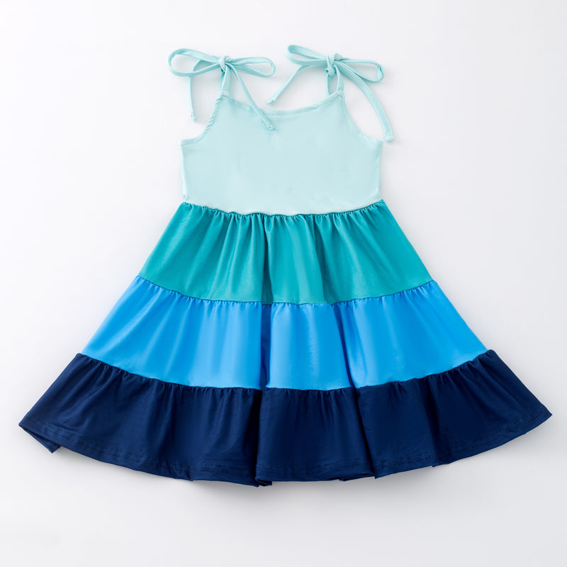 SUMMER RAINBOW TANK DRESS - BLUE