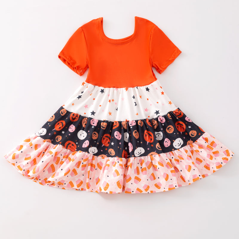 PUMPKIN & CANDY CORN TIER DRESS