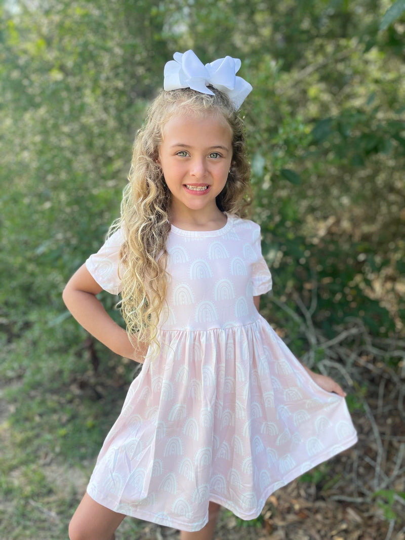 PINK & WHITE RAINBOW DRESS