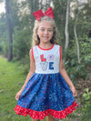 PATRIOTIC LOVE FIRE WORK DRESS