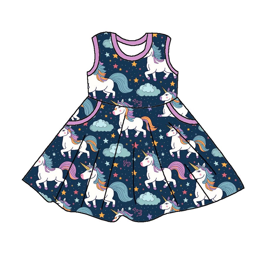 UNICORN DRESS WITH POCKETS