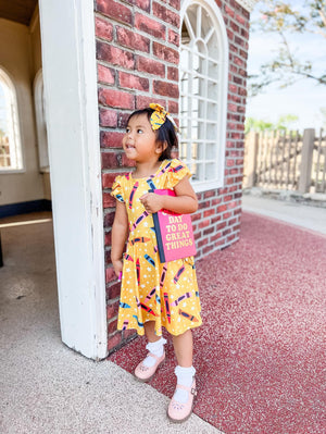 CRAYONS TWIRL DRESS WITH POCKETS