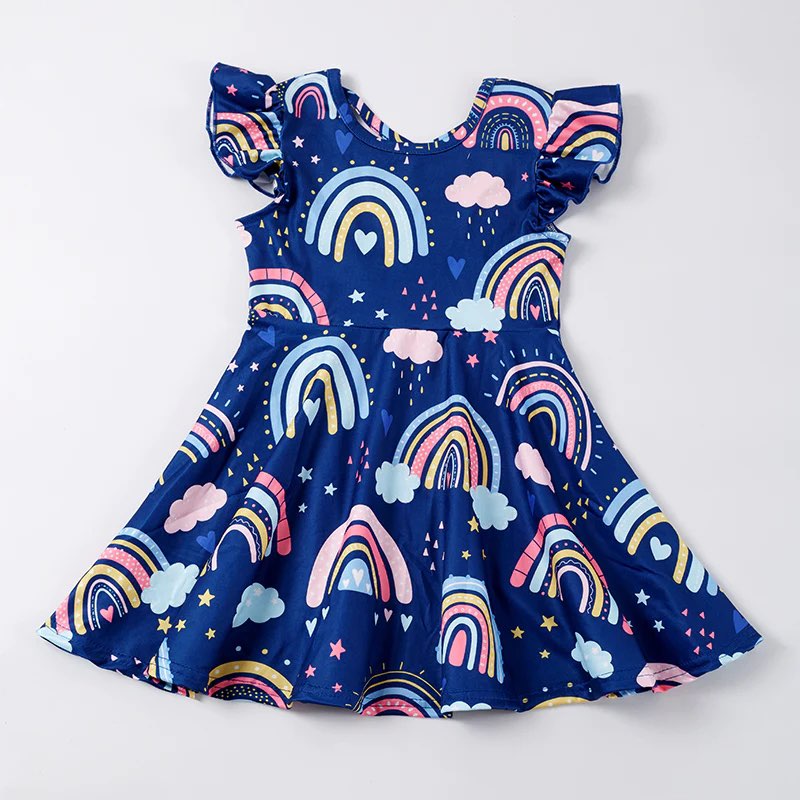 RAINBOW FLUTTER DRESS