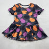 PURPLE PUMPKIN & BATS PEPLUM TOP