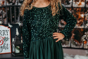 GREEN SPARKLE TUTU DRESS