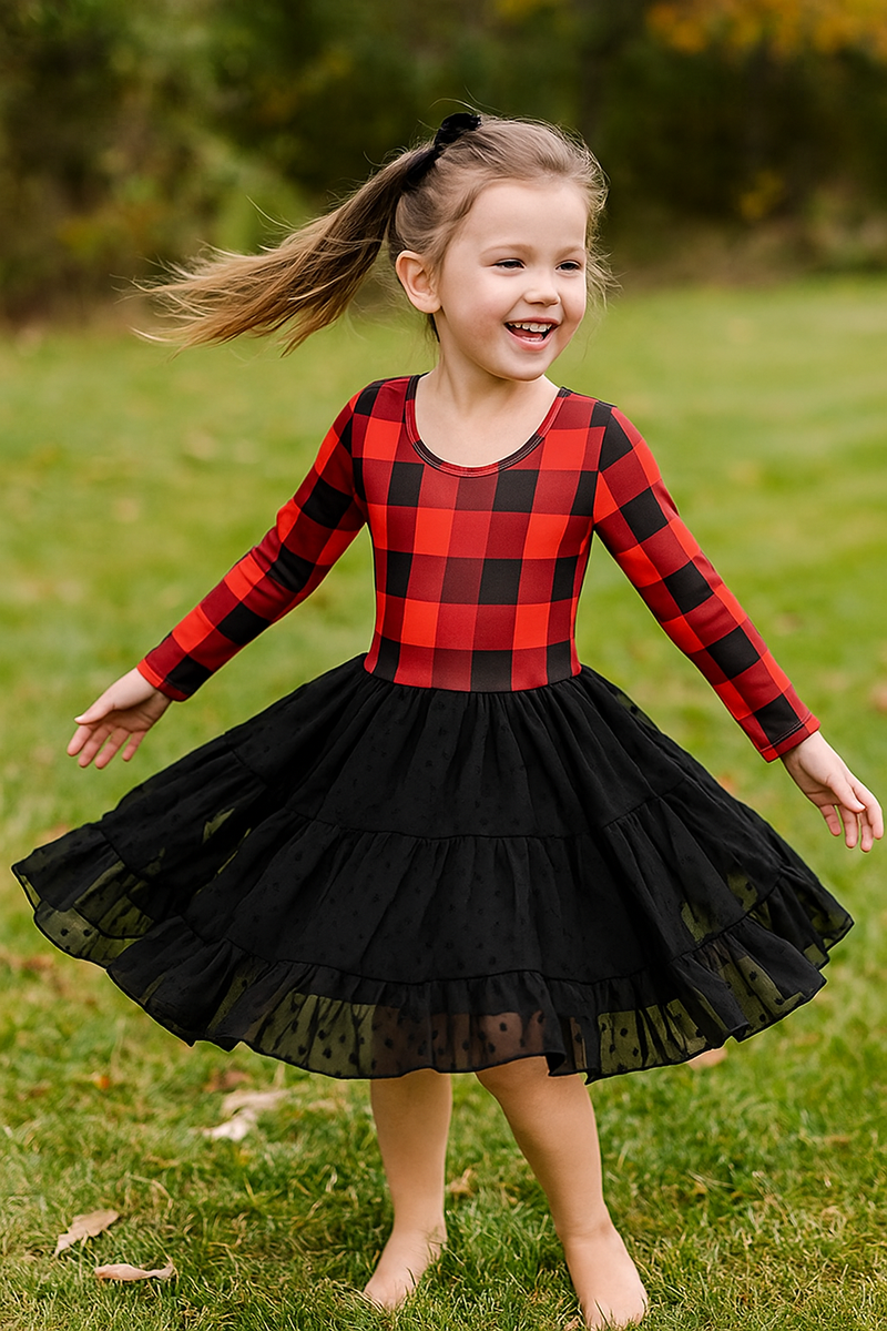 BUFFALO PLAID TUTU DRESS