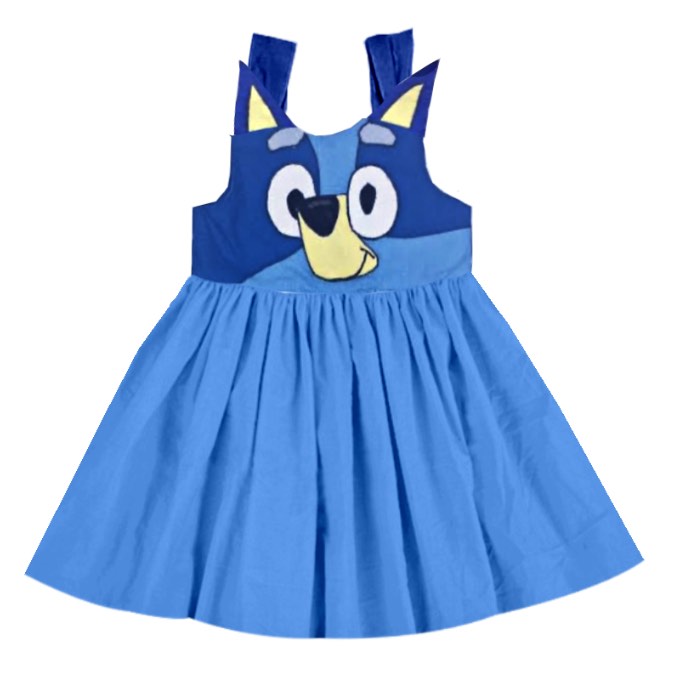 BLUE DOG FACE DRESS