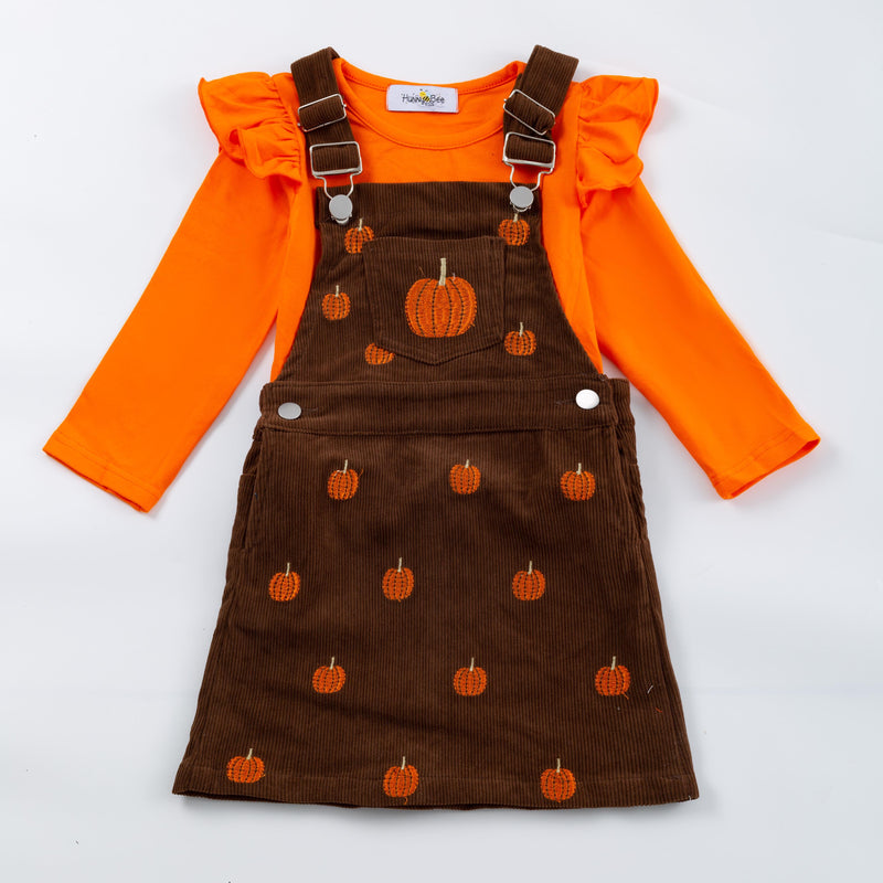 PUMPKIN OVERALL DRESS & TOP