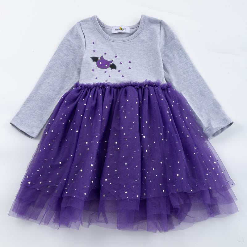 SPOOKY BAT PURPLE TULLE DRESS