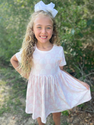 PINK & WHITE RAINBOW DRESS