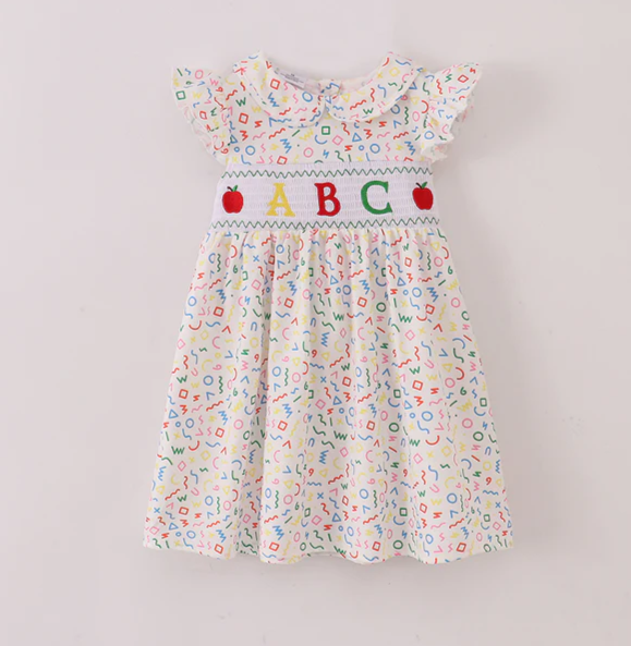 ABC EMBROIDERY DRESS