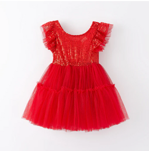SABRINA RED SPARKLE DRESS  - Christmas2025