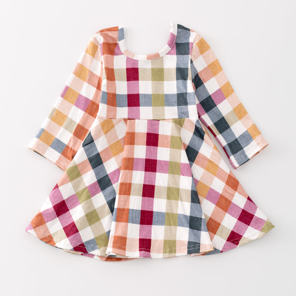 FALL PLAID TWIRL DRESS - Fall2025