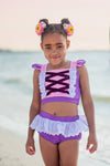 LONG HAIR PRINCESS TWO PIECE SWIMSUIT
