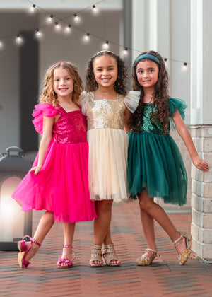 HOT PINK SPARKLE TUTU DRESS