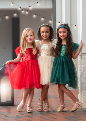 RED SPARKLE TUTU DRESS