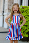 PATRIOTIC STRIPES TANK DRESS