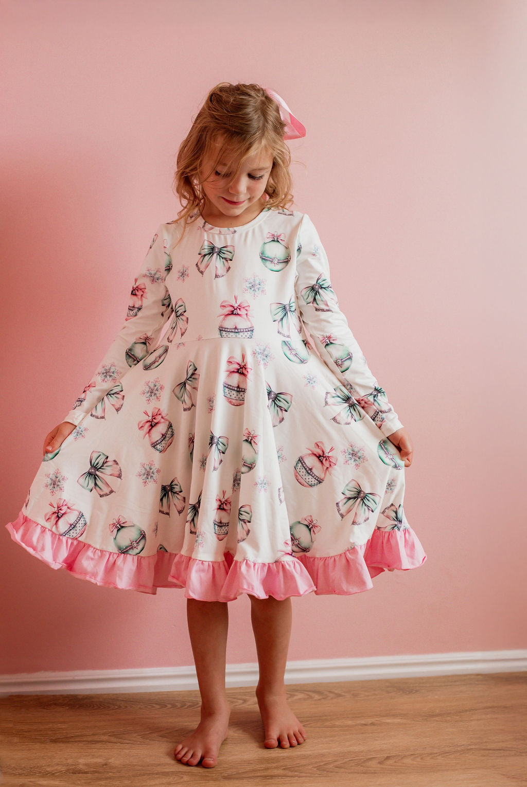 CHRISTMAS ORNAMENTS TWIRL DRESS - Christmas2025