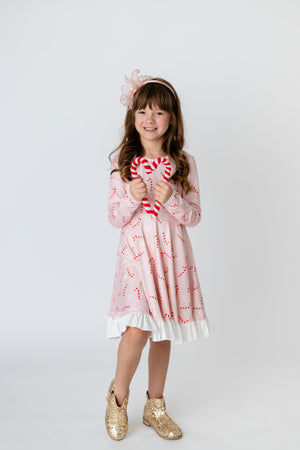 CHRISTMAS CANDY CANE TWIRL DRESS - Christmas2025