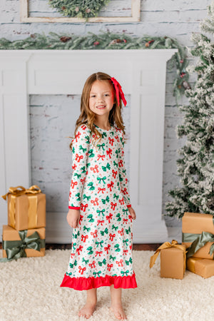 CHRISTMAS BOW NIGHTGOWN - Christmas2025