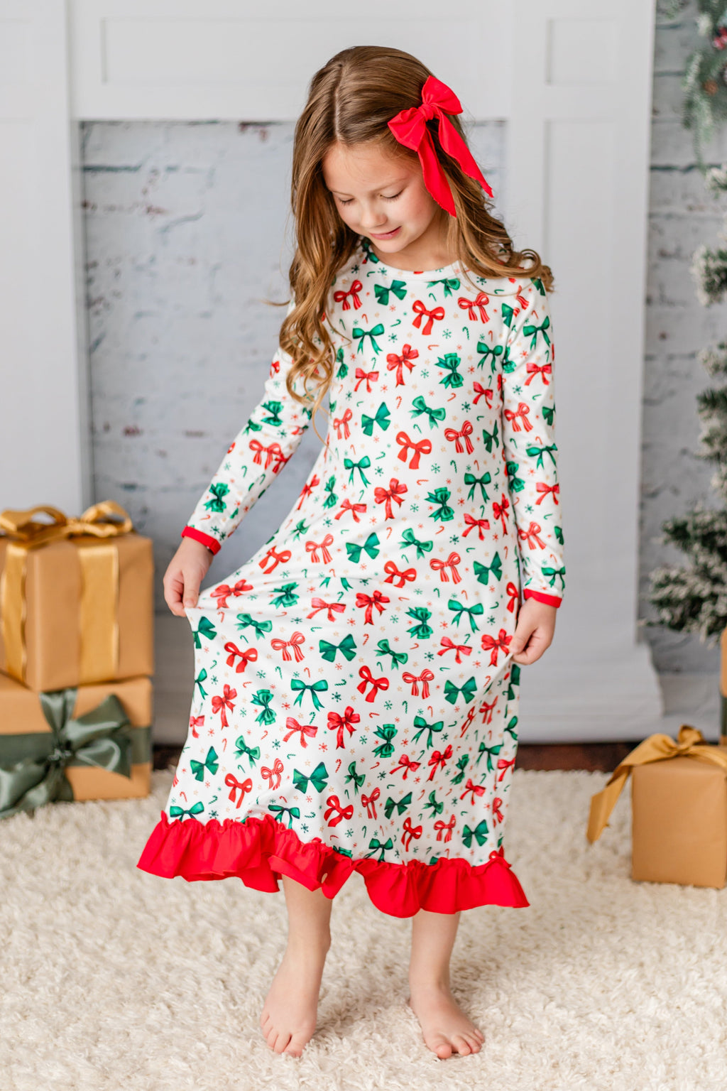 CHRISTMAS BOW NIGHTGOWN - Christmas2025