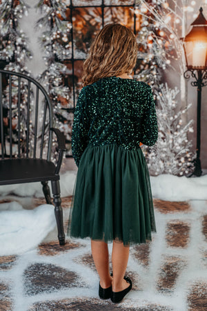 GREEN SPARKLE TUTU DRESS