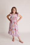 VINTAGE EASTER BUNNY NIGHTGOWN - PURPLE