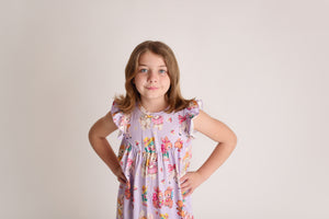 VINTAGE EASTER BUNNY NIGHTGOWN - PURPLE
