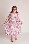VINTAGE EASTER BUNNY NIGHTGOWN - PURPLE