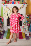 PINK GINGERBREAD TWIRLY DRESS